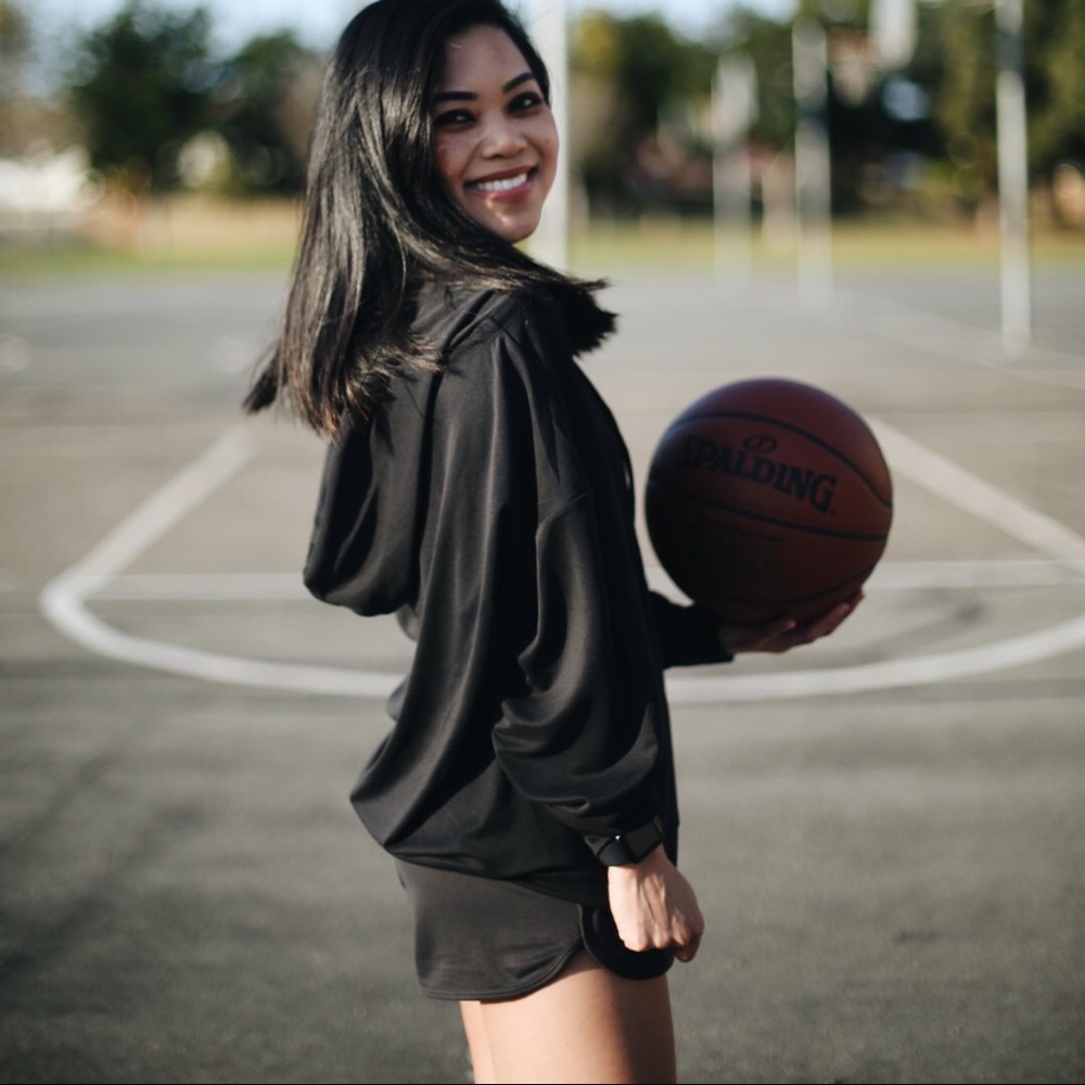 Fabletics super soft lightweight black hoodie